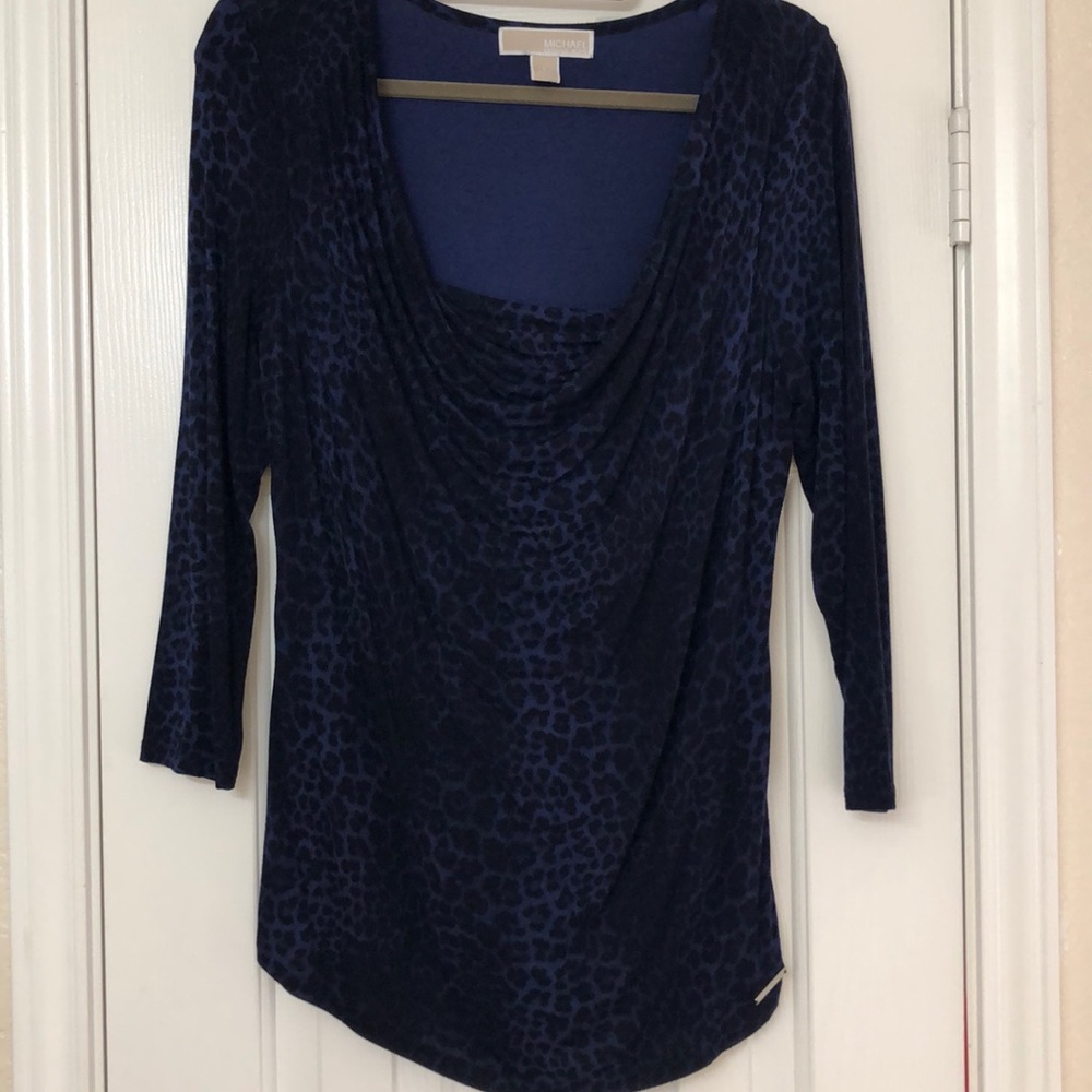 MICHAEL Michael Kors leopard print cowl neck top